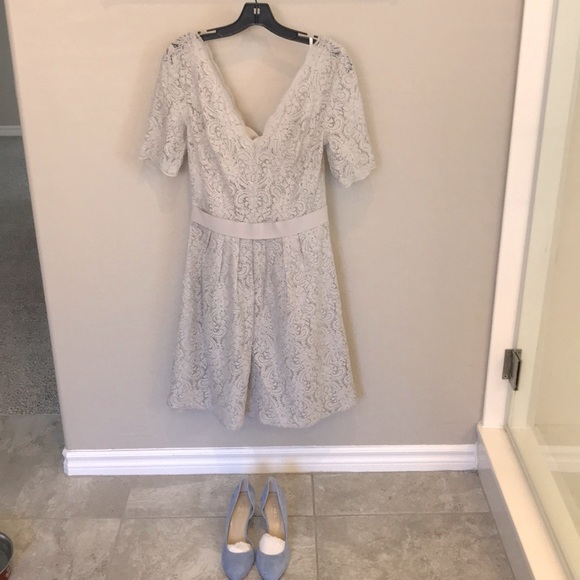 Anthropologie Dresses & Skirts - BHDLN NWOT watters & watters gray lace party dress
